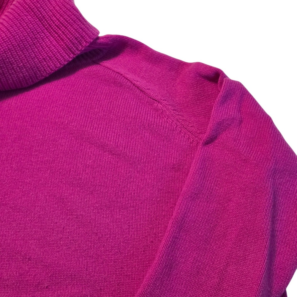 Athleta Aspen Turtleneck Sweater Womens S Pink Good Wool Cashmere Ribbed Hem - Picture 4 of 11